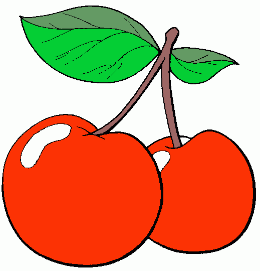 cereja para colorir e imprimir