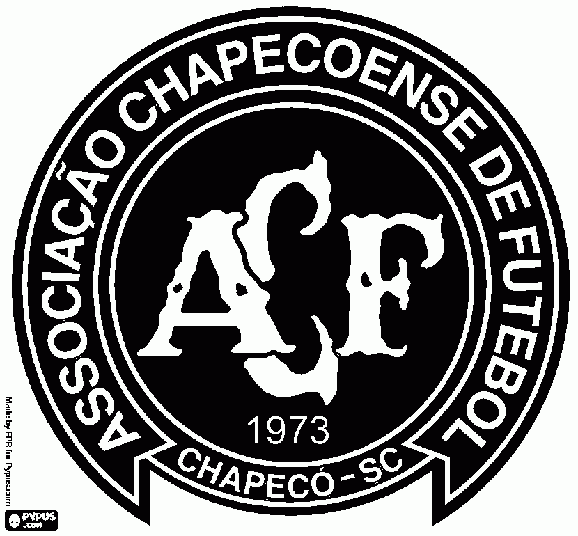 Chapecoense de luto para colorir e imprimir