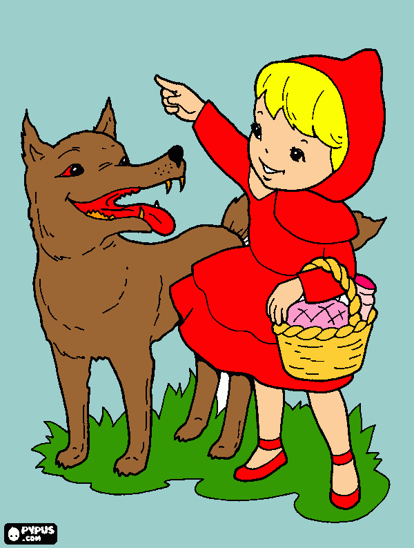 CHAPEUZINHO VERMELHINHO para colorir e imprimir