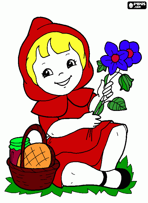 CHAPEUZINHO VERMELHO INTACTA para colorir e imprimir