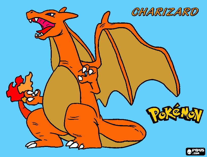 charizarde para colorir e imprimir