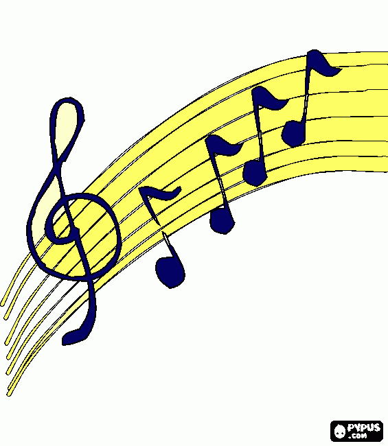 chave de nota sol para colorir e imprimir