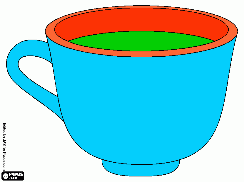 chavena para colorir e imprimir