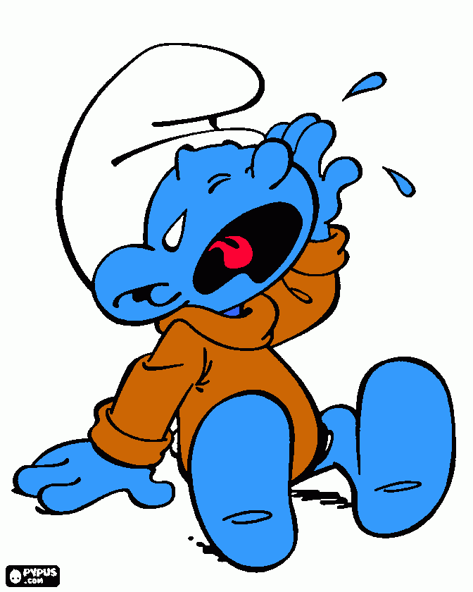 chorando para colorir e imprimir