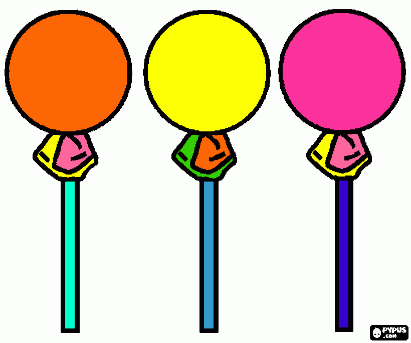 chupa-chupas coloridos para colorir e imprimir