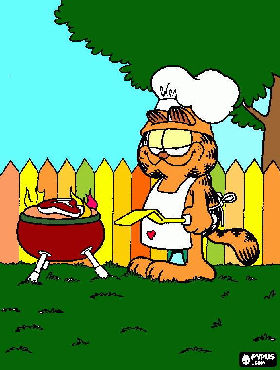 churrasco para colorir e imprimir