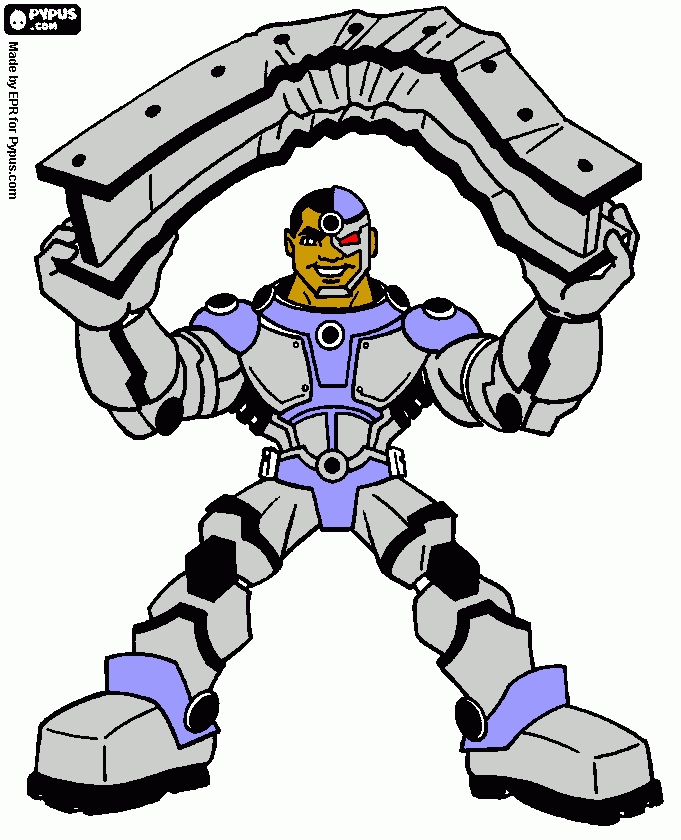 ciborgue para colorir e imprimir