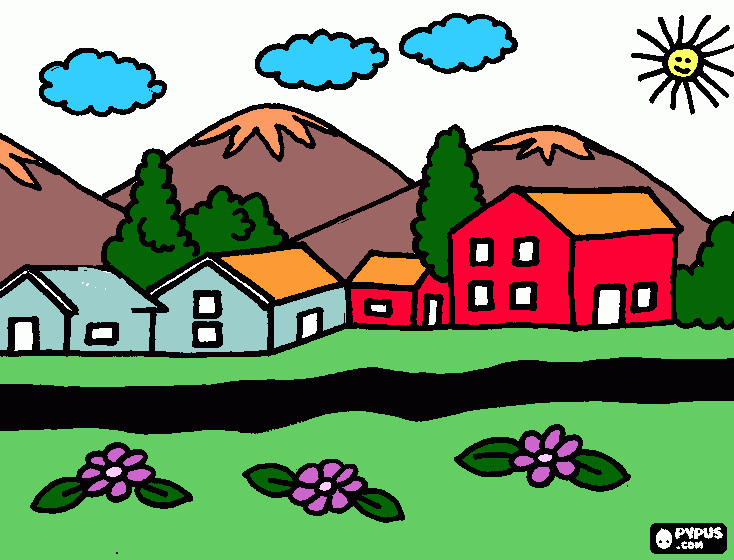 cidade felis para colorir e imprimir