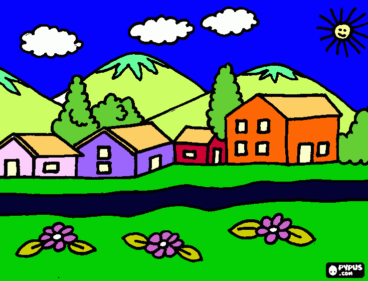 cidade nova iguaçu para colorir e imprimir