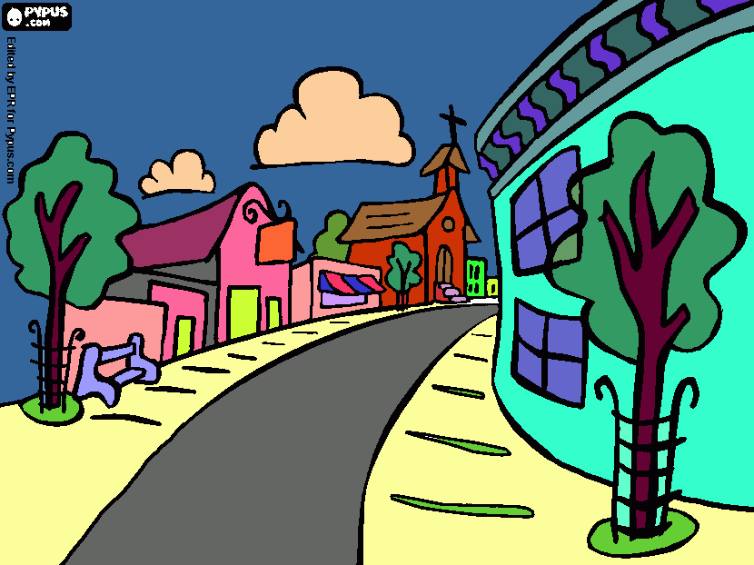 Cidadezinha Quintana para colorir e imprimir