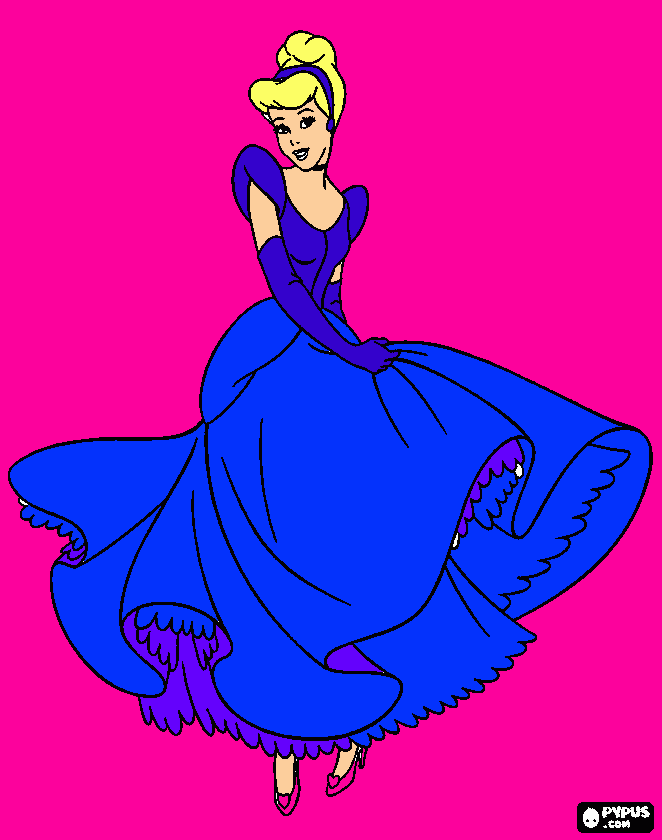 CINDERELA BUSULE SE CAMPOS  para colorir e imprimir