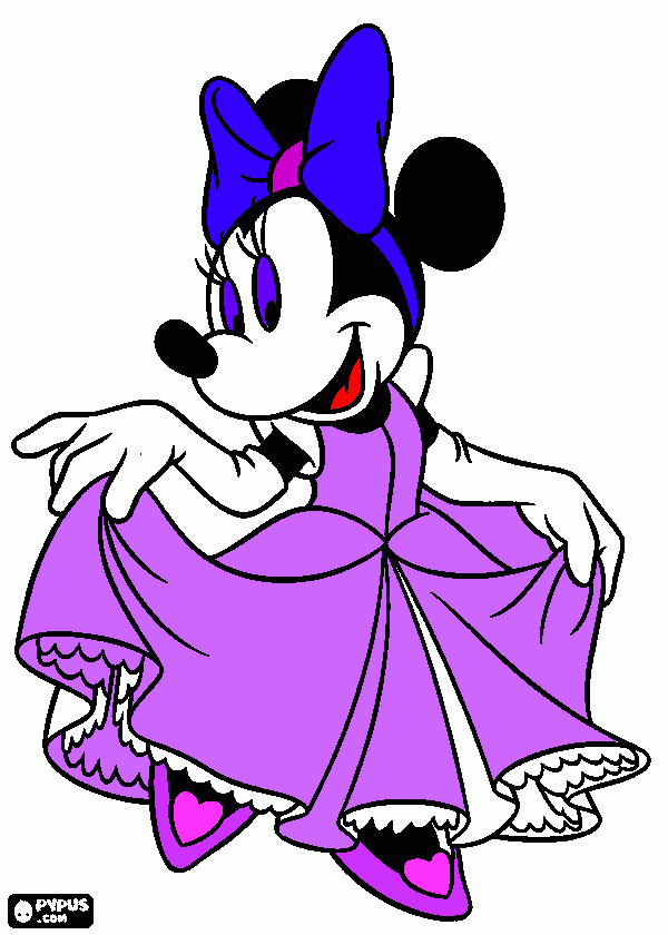 cinderela minnie minnie and you para colorir e imprimir