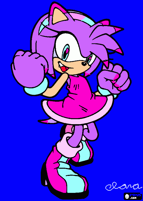 clara   irma   da   amy  rose para colorir e imprimir