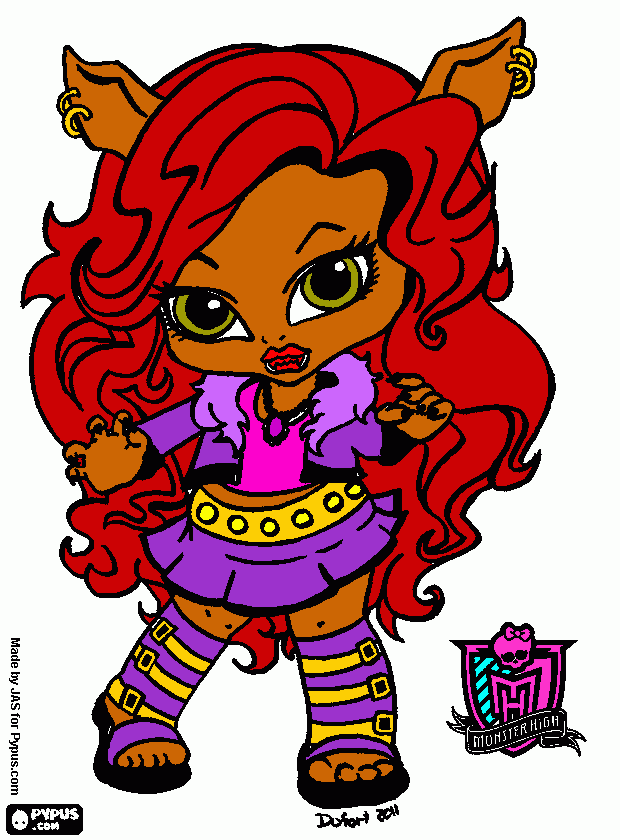 Clawdeen Wolf Monster High para colorir e imprimir