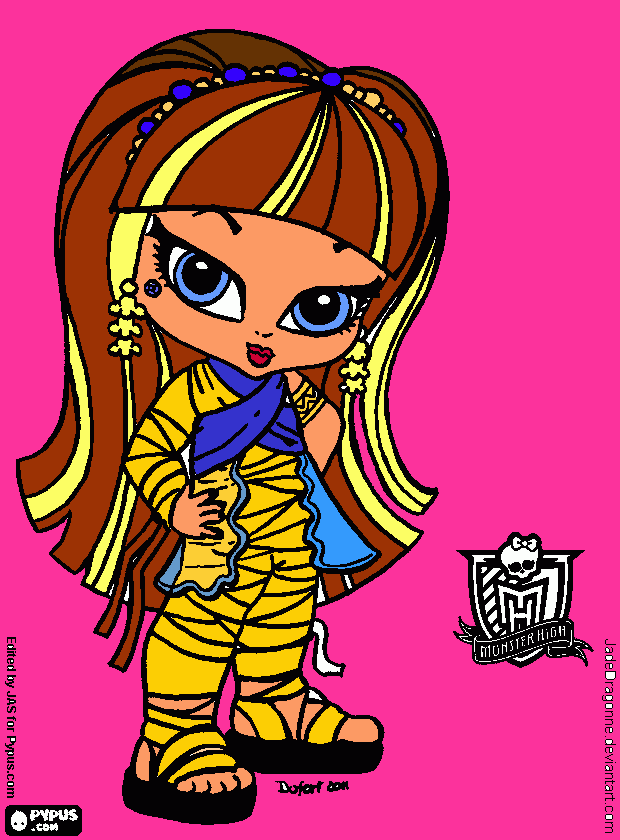 cleo de nile em bebe para colorir e imprimir