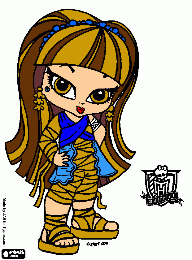  cleo nilo da monster high para colorir e imprimir