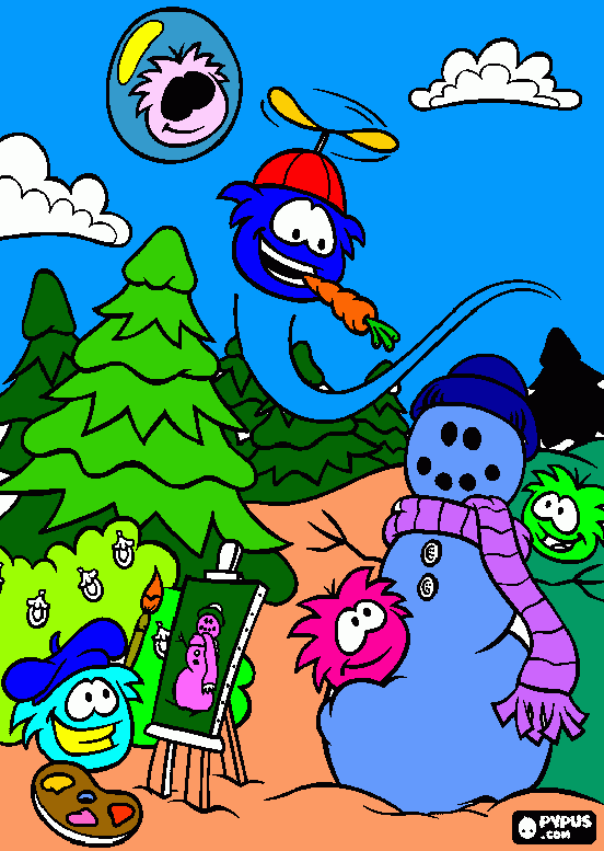 clube pinguim para colorir e imprimir