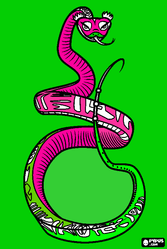 cobra Paineira para colorir e imprimir