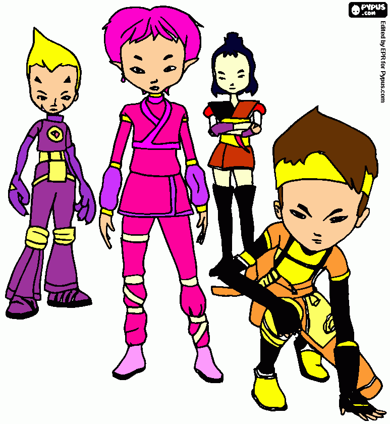 Code Lyoko guerreiros para colorir e imprimir