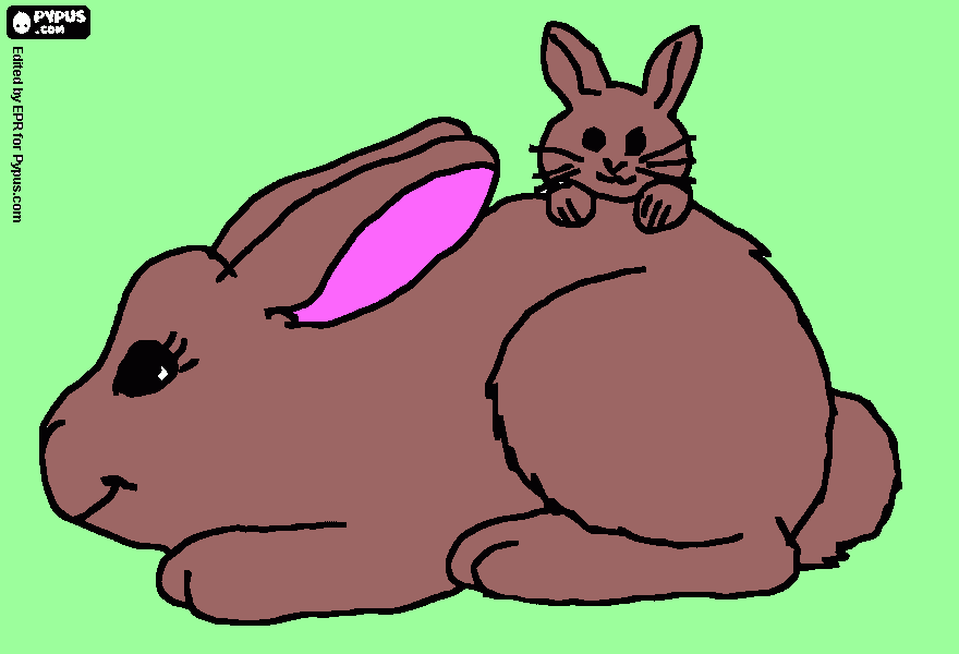 COELHINHO DE AMOR para colorir e imprimir