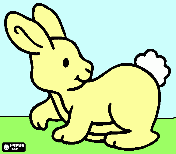 coelho pintado para colorir e imprimir