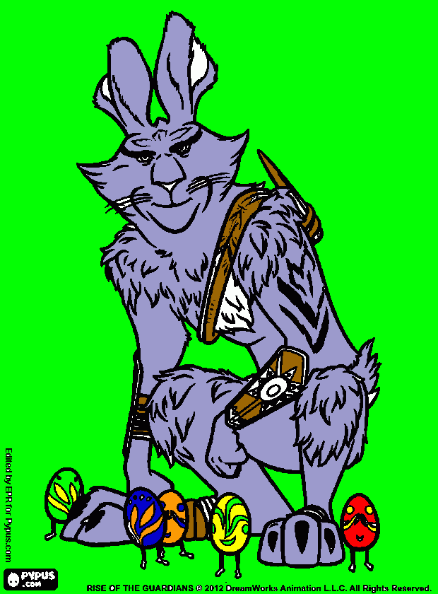 coelhão - a origem dos guardioes para colorir e imprimir