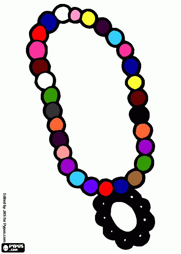 colar perolas para colorir e imprimir