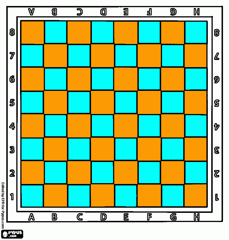 colorindo o tabuleiro de xadrez para colorir e imprimir