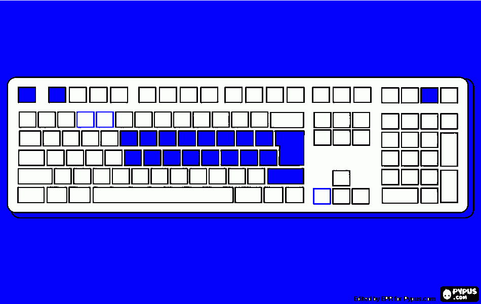 colorir teclado para colorir e imprimir