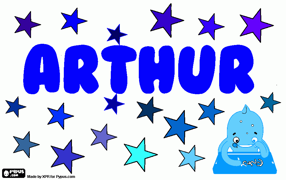 com todo amor arthur para colorir e imprimir