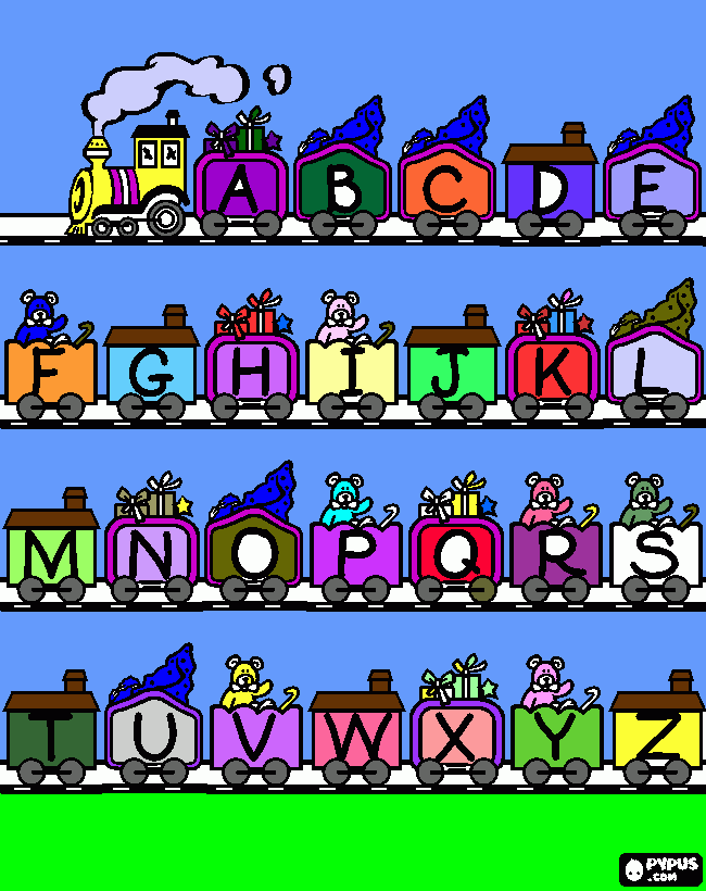 COMBOIO DE VAPOR COM VAGOES para colorir e imprimir