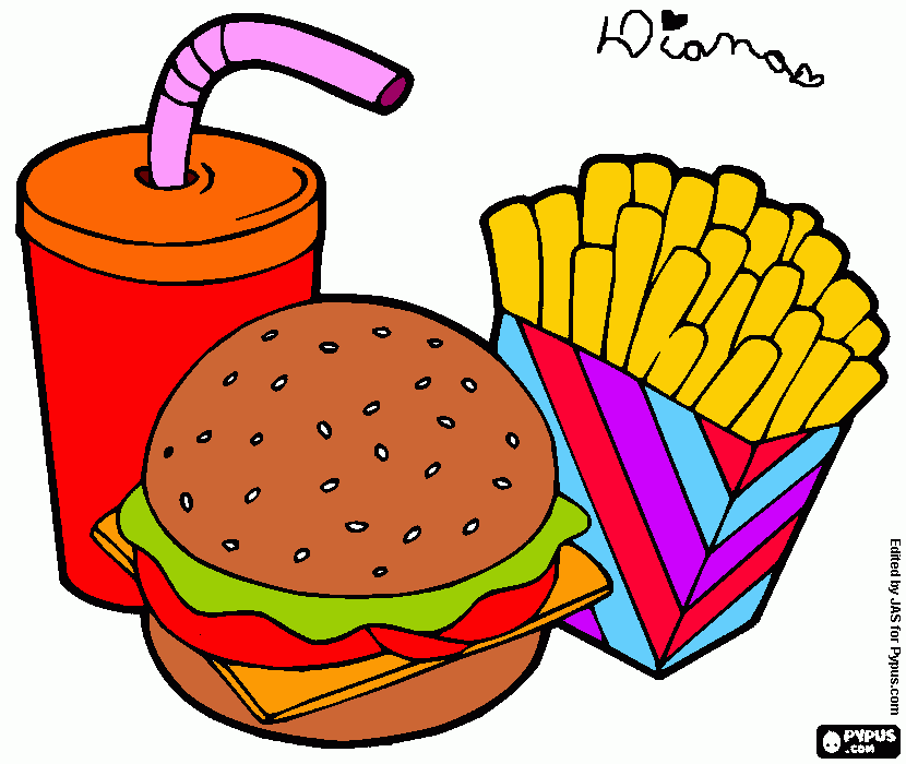 comida do mc ta sua filha =UwU= para colorir e imprimir