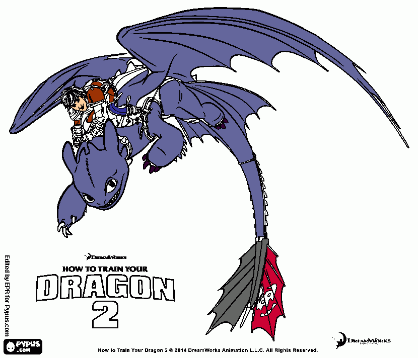 como domar dragão para colorir e imprimir