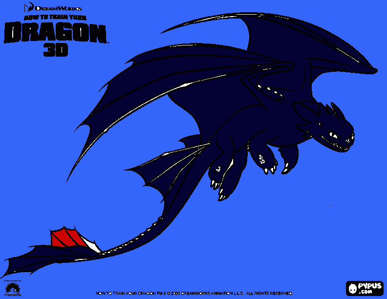 como treina o seu dragao 2 para colorir e imprimir