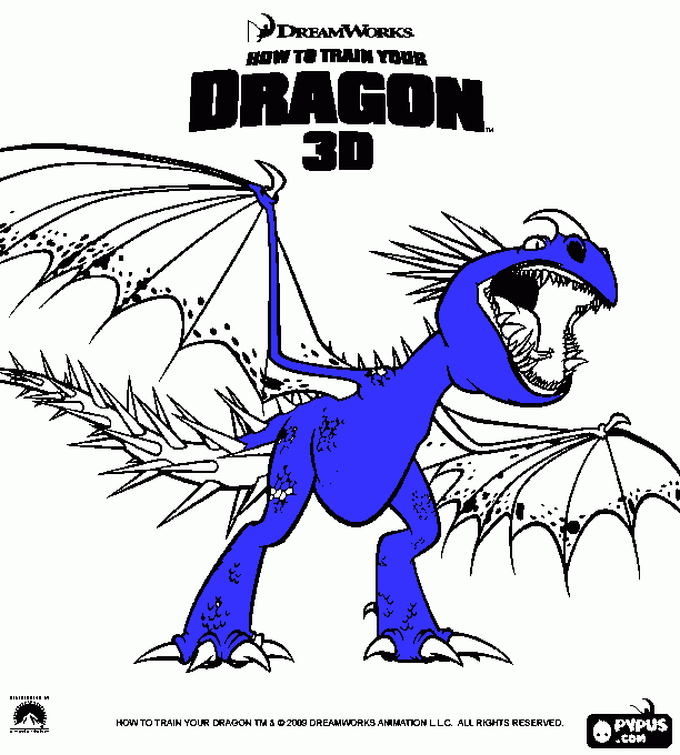 como treina o seu dragão para colorir e imprimir