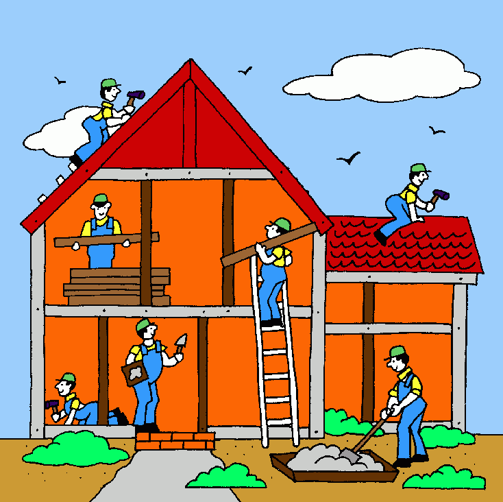 construção do templo para colorir e imprimir