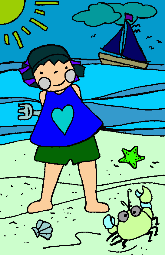 Cor fria no verão para colorir e imprimir