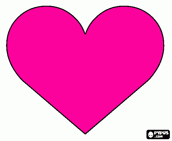 coração rosa para imprimir , desenho coração rosa