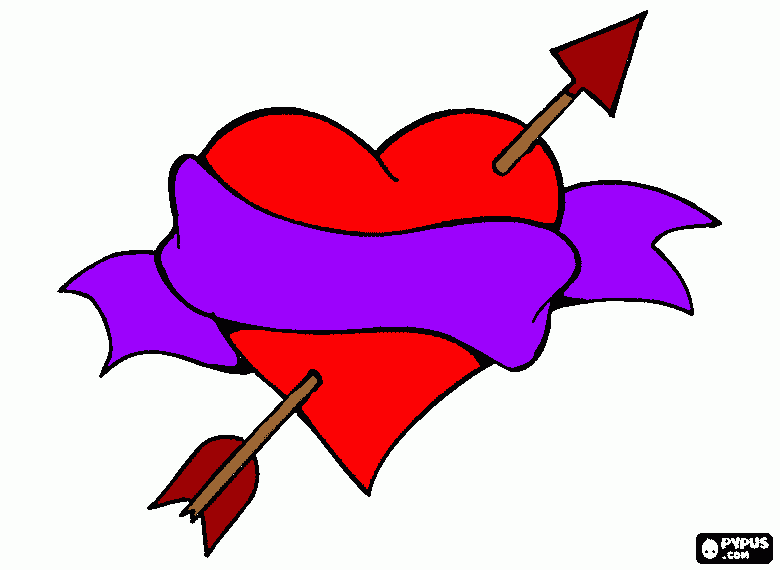 coraçao  para colorir e imprimir