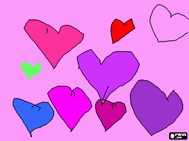 coraçaons para colorir e imprimir
