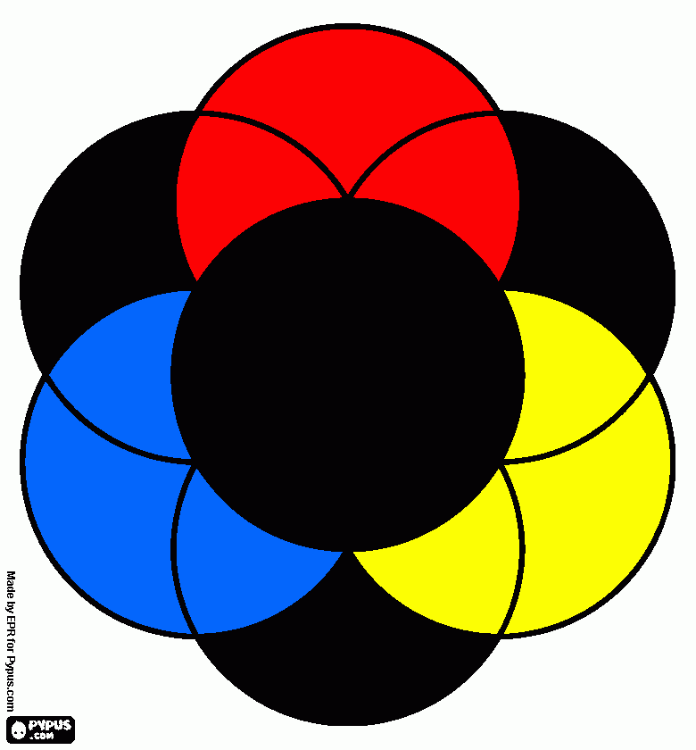 cores primarias para colorir e imprimir
