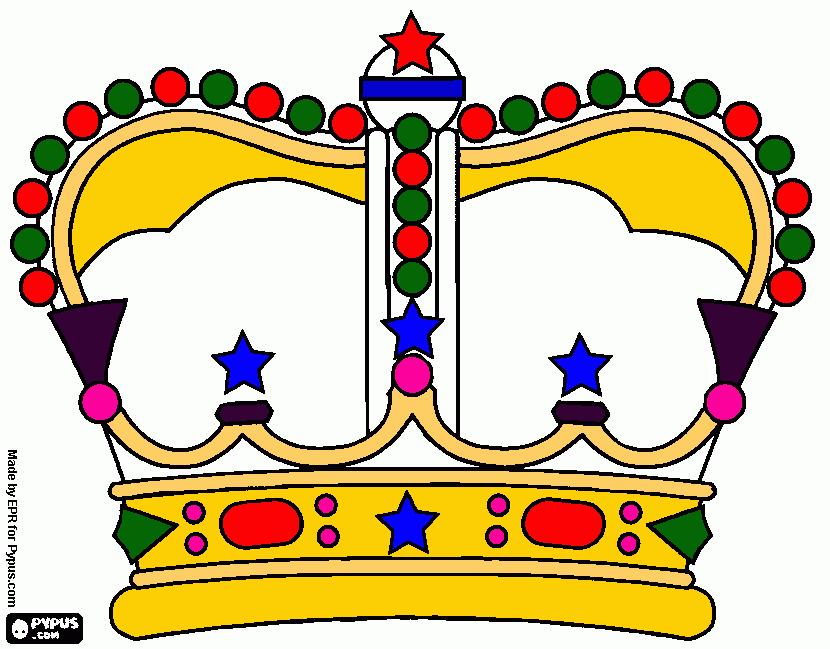 Coroa da Mãe para colorir e imprimir