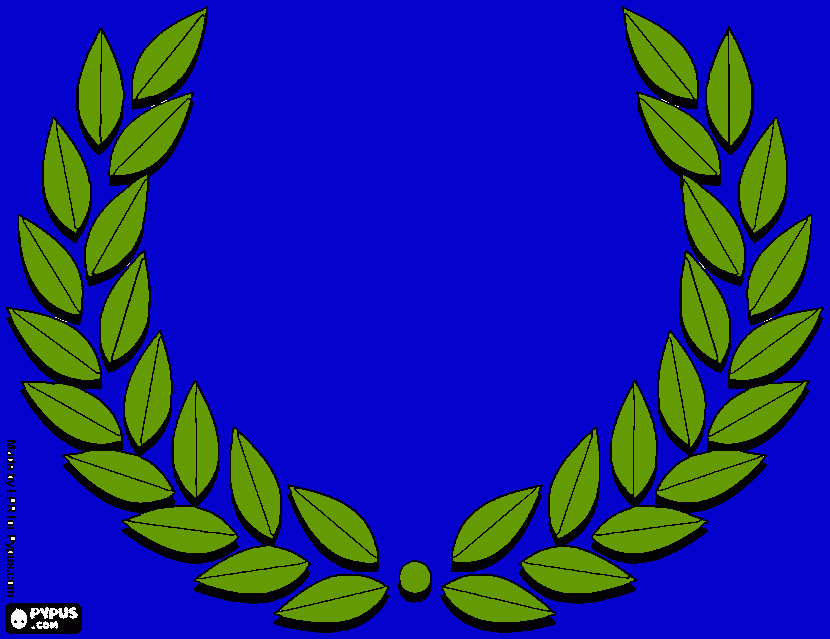 coroa de ramo de oliveira para colorir e imprimir