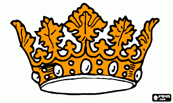 coroa real para colorir e imprimir