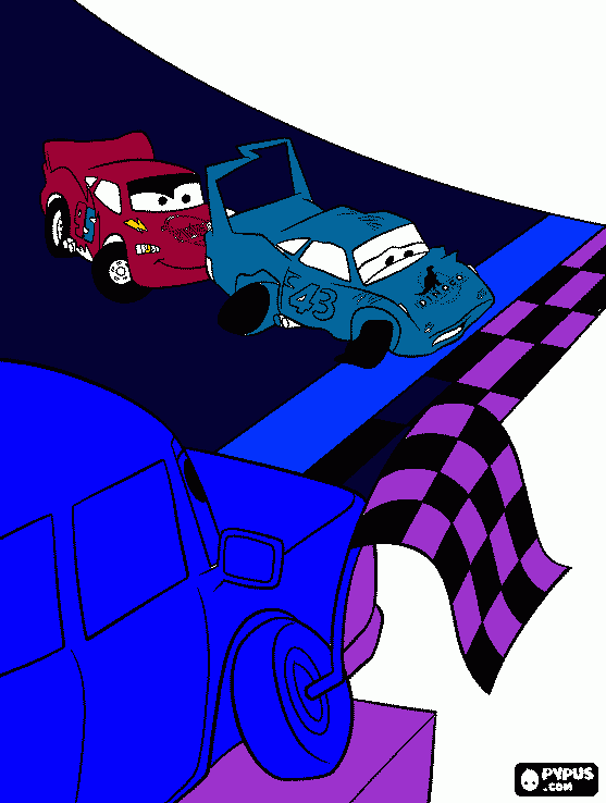 corrida mcqueen para colorir e imprimir