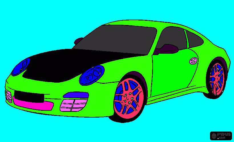 corsa / porche / ferrarie para colorir e imprimir