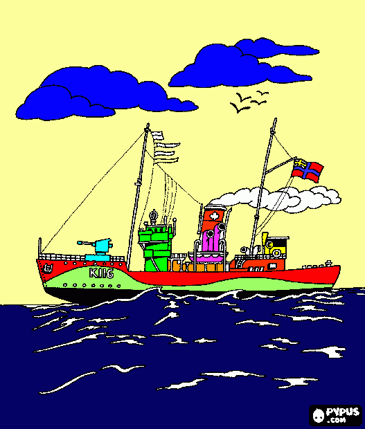 Corveta para colorir e imprimir