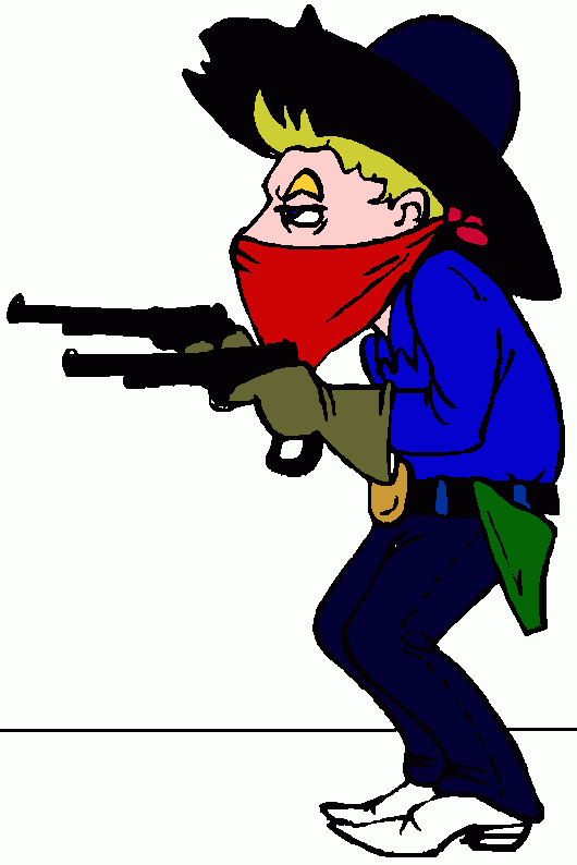 cowboy fora da lei para colorir e imprimir