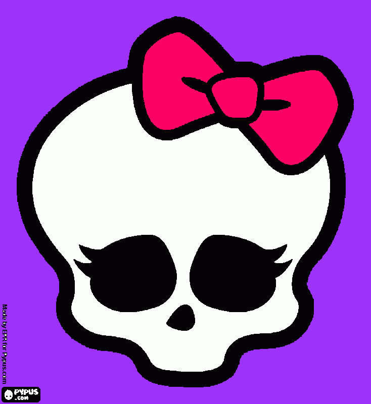cranio   das  moster   high para colorir e imprimir