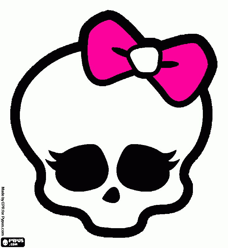 cranio da monster high para colorir e imprimir